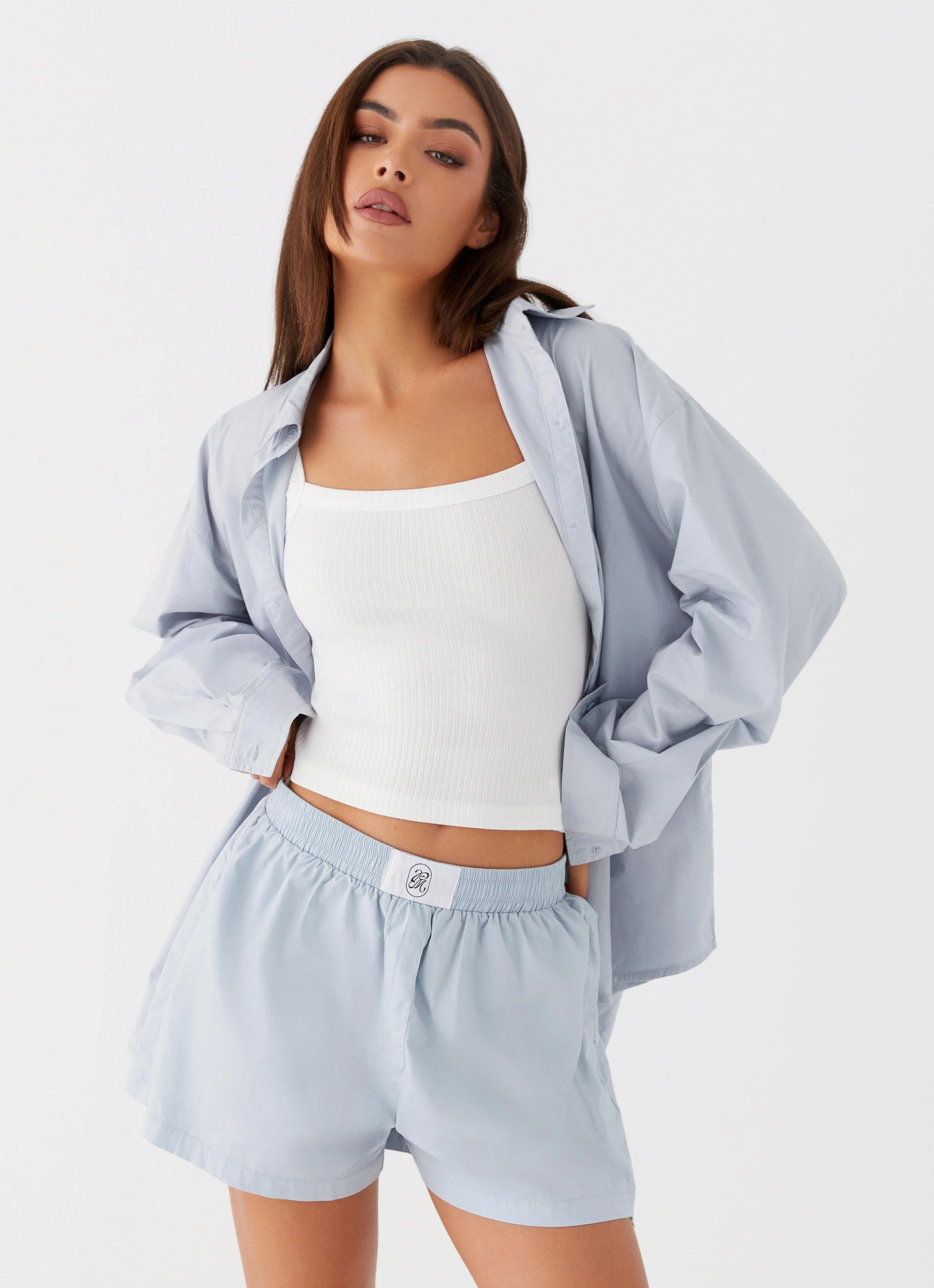 WaterRepellentFabric Emelda Long Sleeve Shirt - Blue
