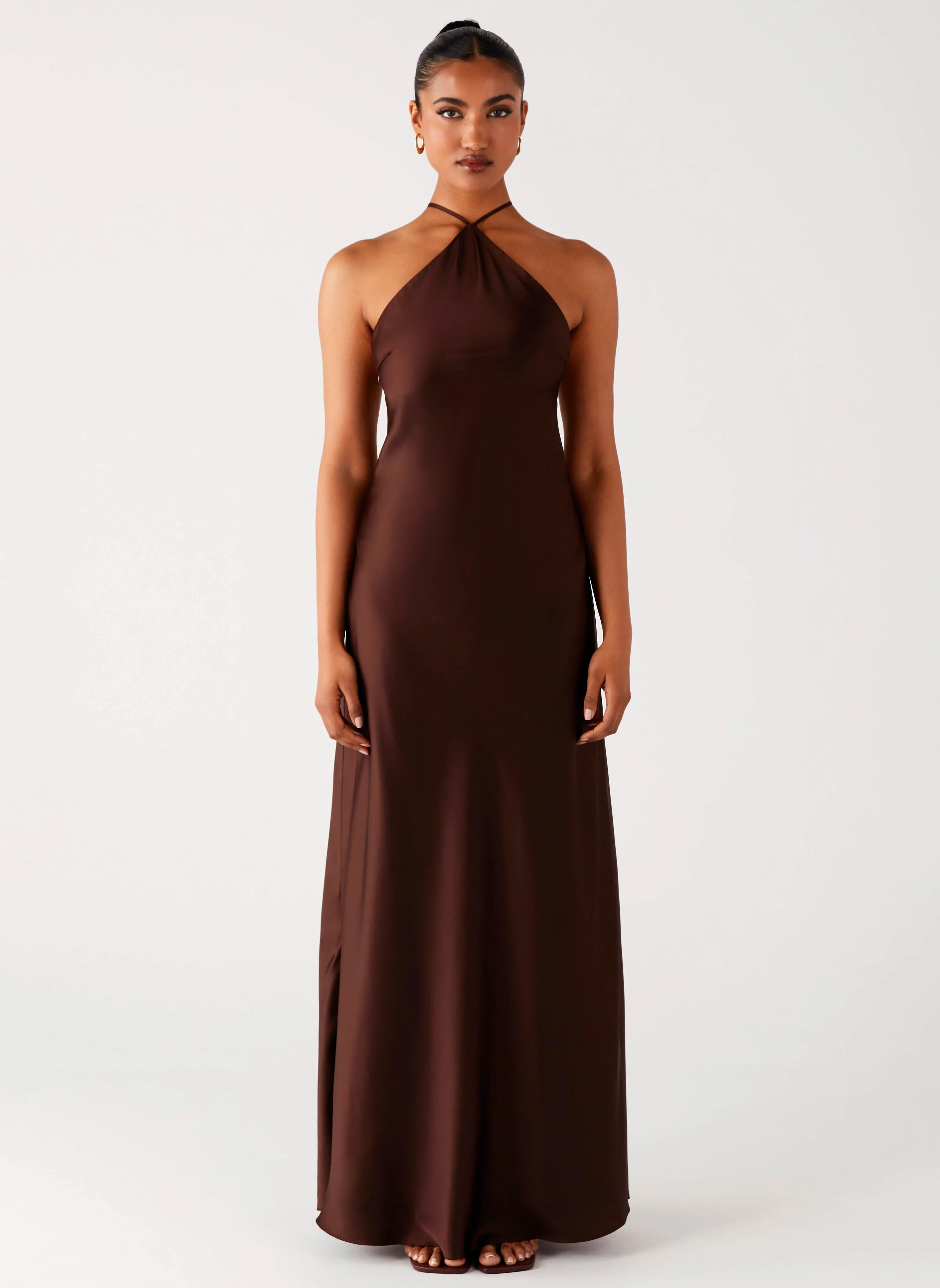 Tulama Maxi Dress - Chocolate Flattering Silhouette