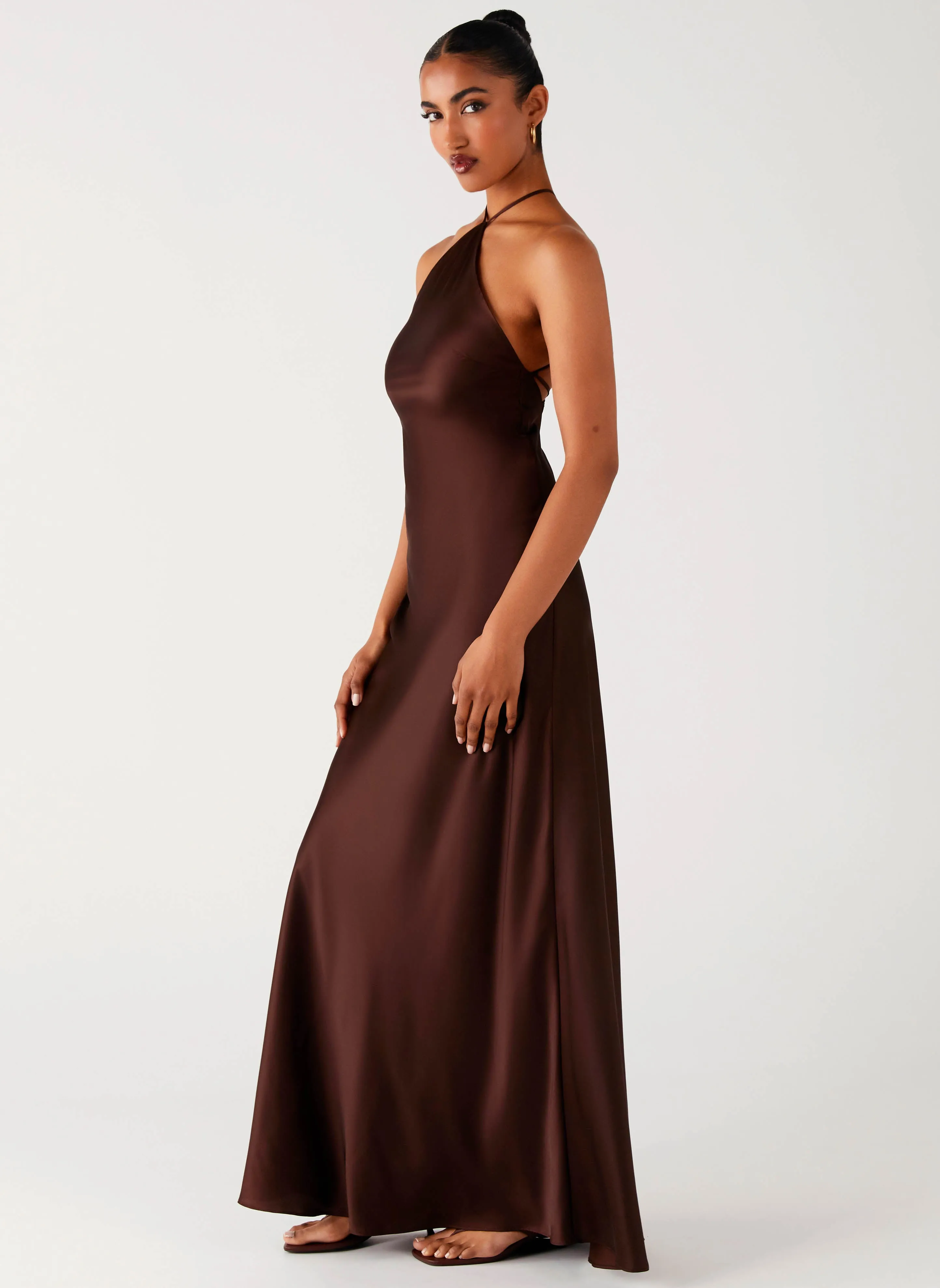 Date Ready Tulama Maxi Dress - Chocolate