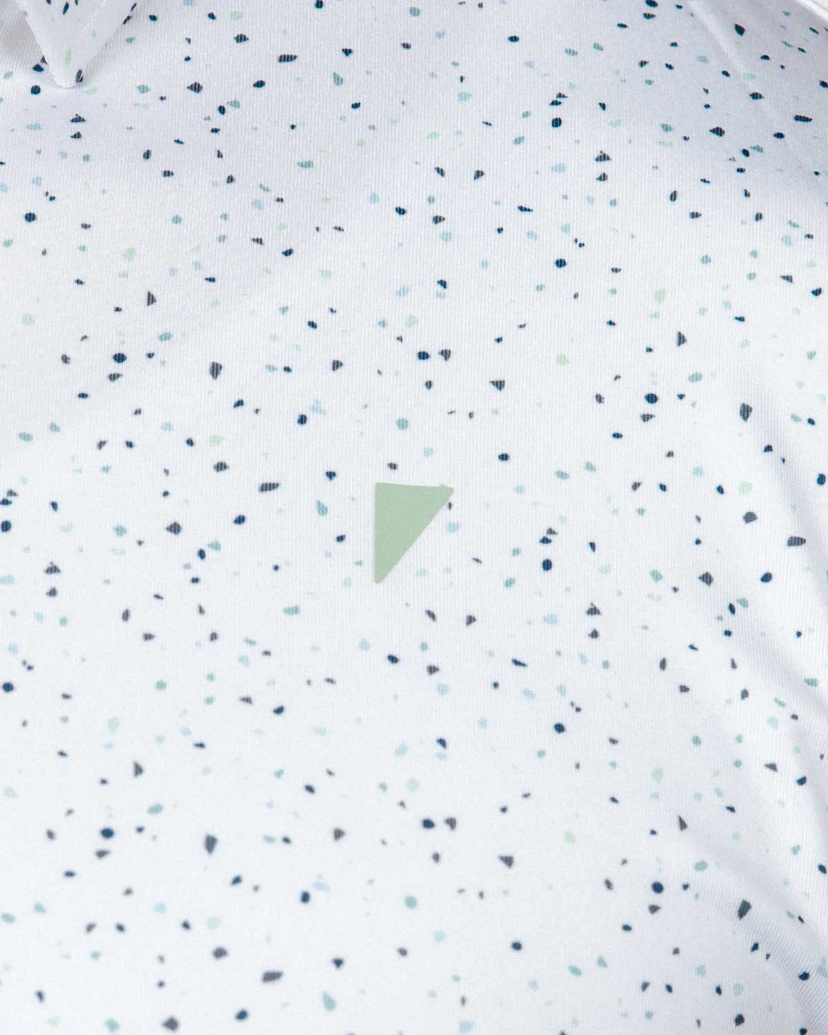 Teal Confetti Classic Polo Simple Cut