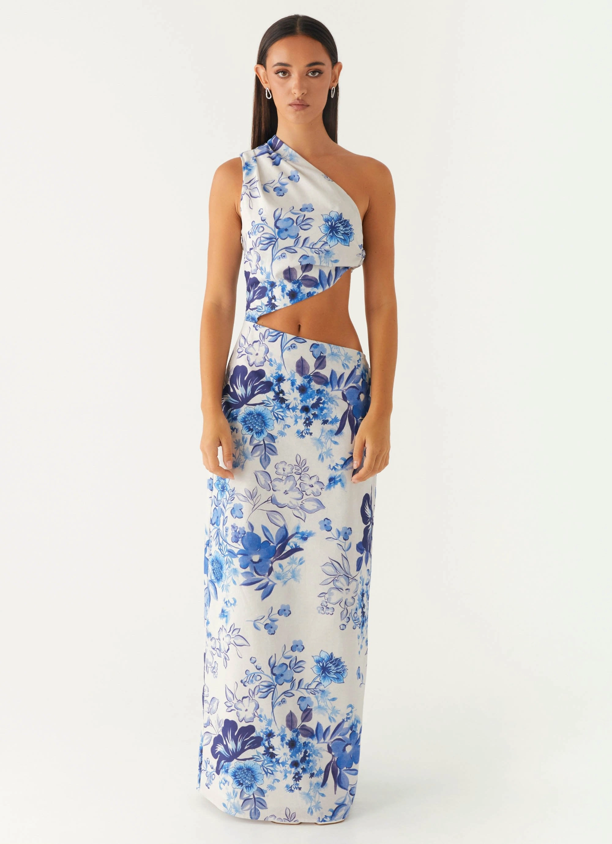 Minimal Fit Country View All Summer Long Maxi Dress - Serene Sky Floral