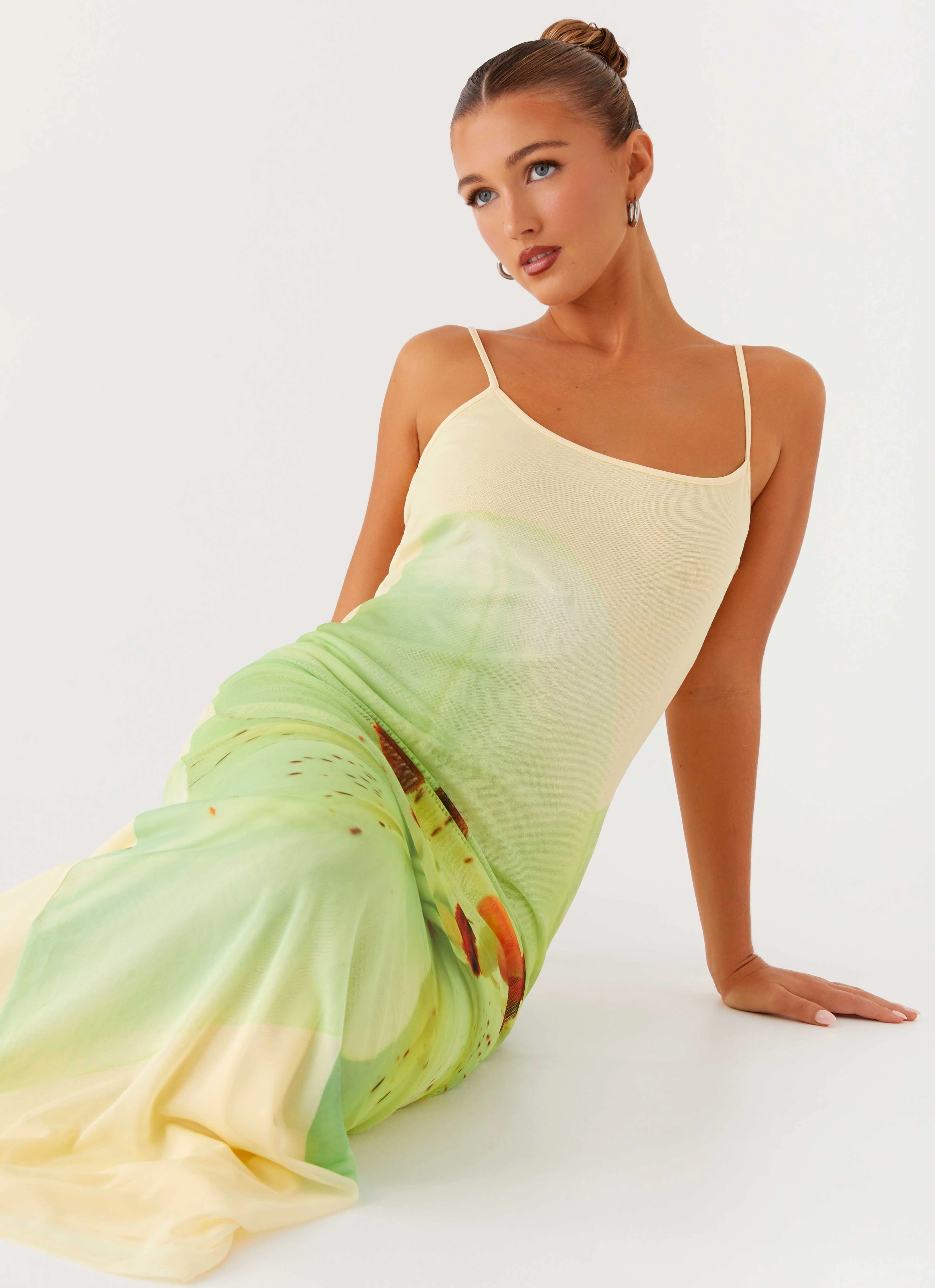 Relaxed Wear Bad News Mesh Maxi Dress - Yellow Lily
