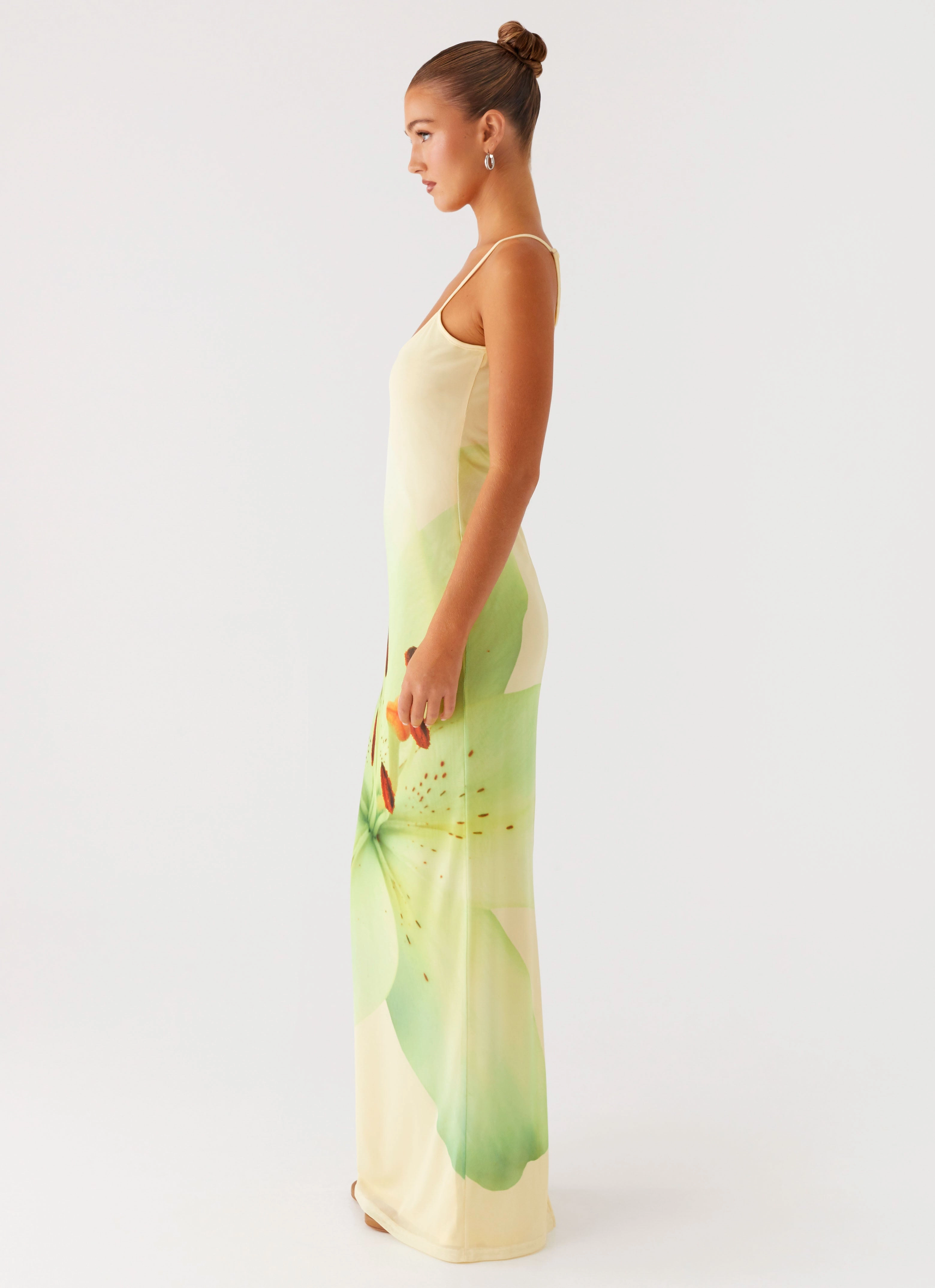 Soft fabric piece Bad News Mesh Maxi Dress - Yellow Lily