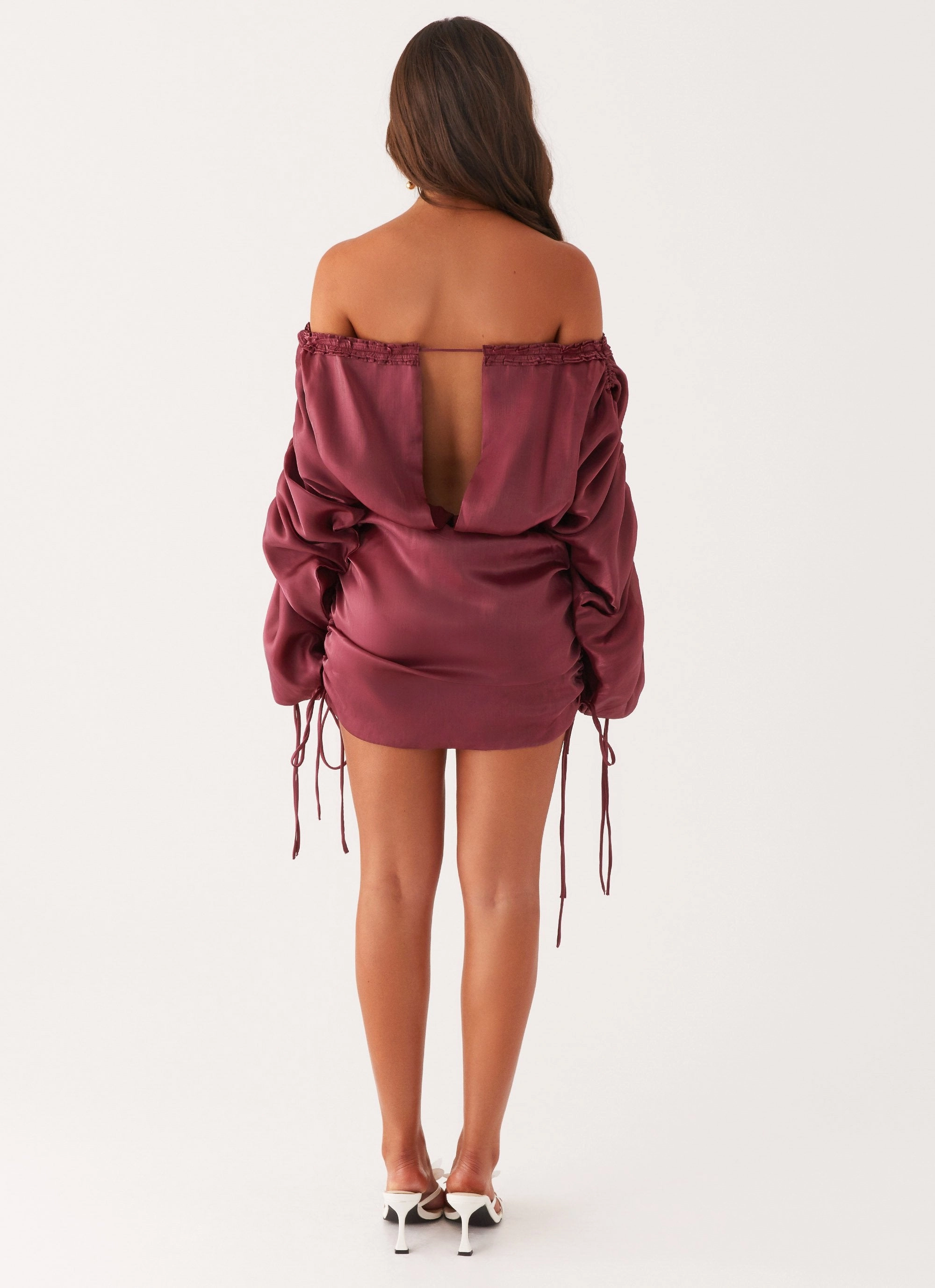 Evening Chic Dark Tones Reeve Mini Dress - Mulberry