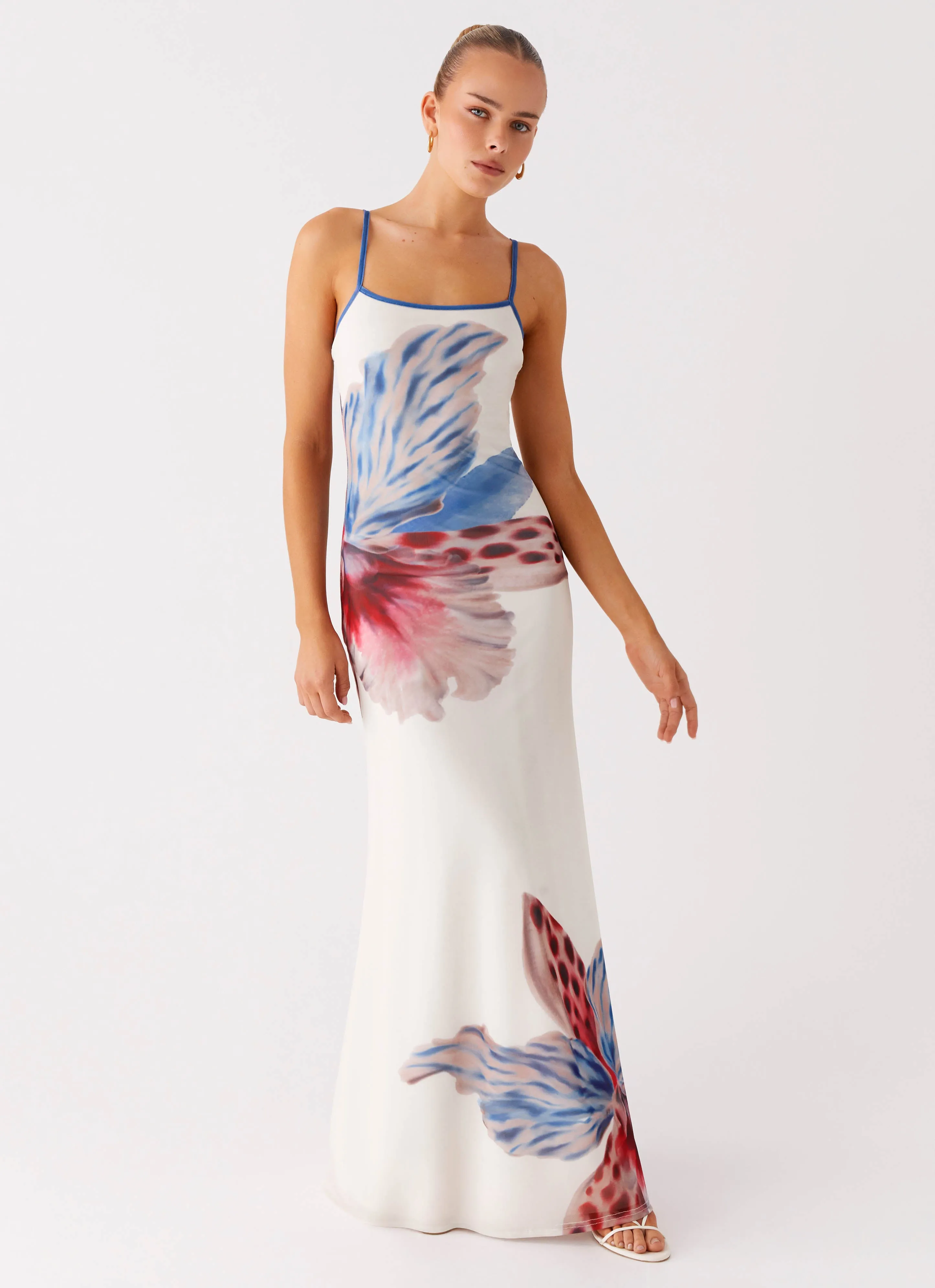 All-Day Wear Everett Maxi Dress - White Sea Bloom