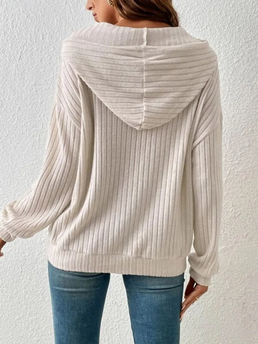 Everyday Ease Ribbed Hoodie
