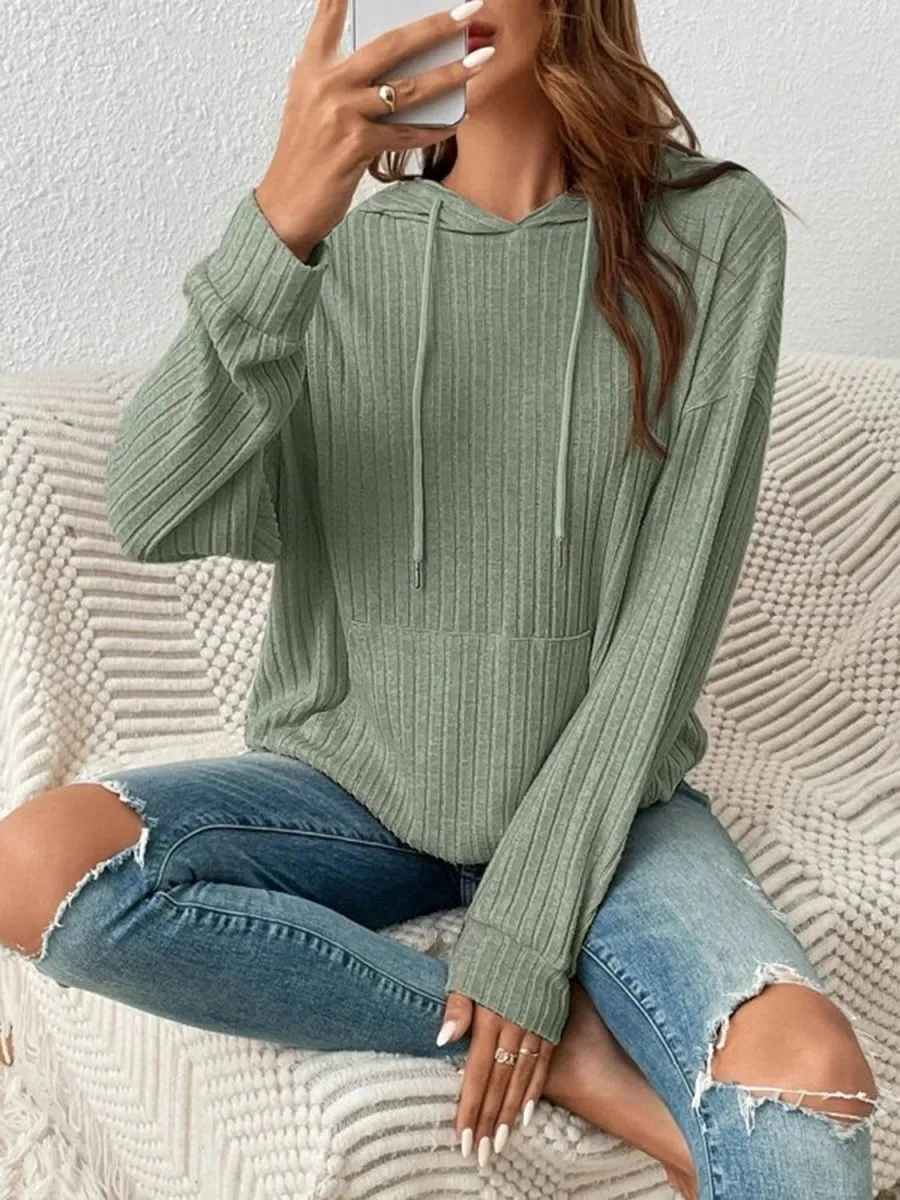 Everyday Ease Ribbed Hoodie