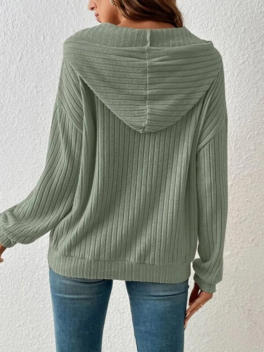 Everyday Ease Ribbed Hoodie