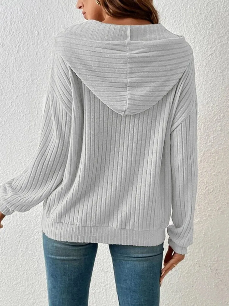 Everyday Ease Ribbed Hoodie