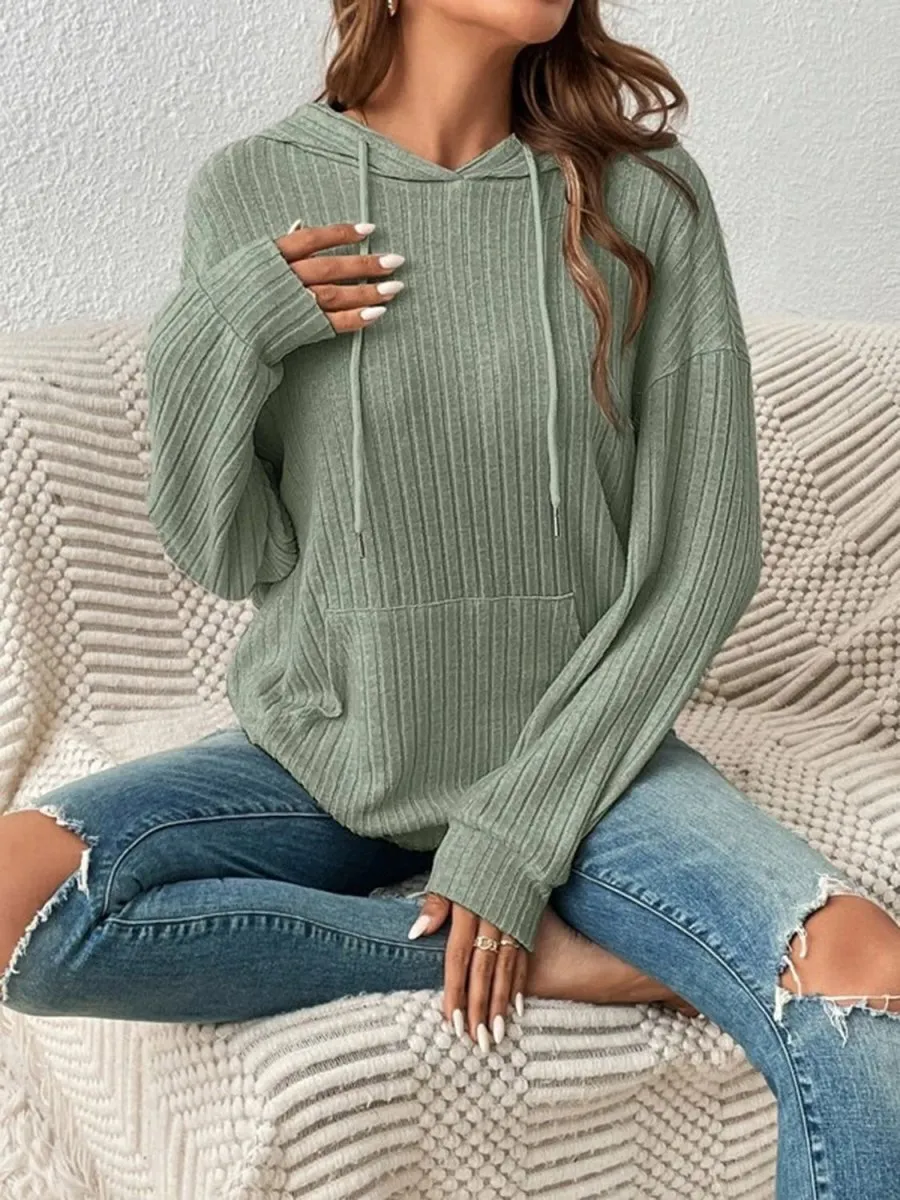 Everyday Ease Ribbed Hoodie