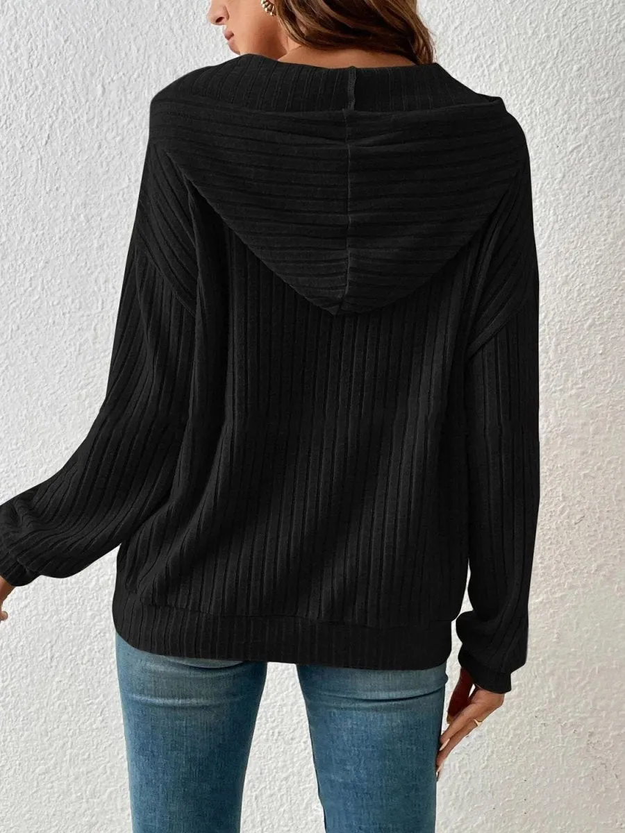 Everyday Ease Ribbed Hoodie