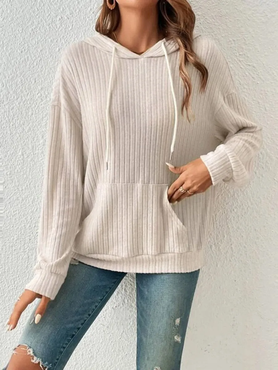 Everyday Ease Ribbed Hoodie