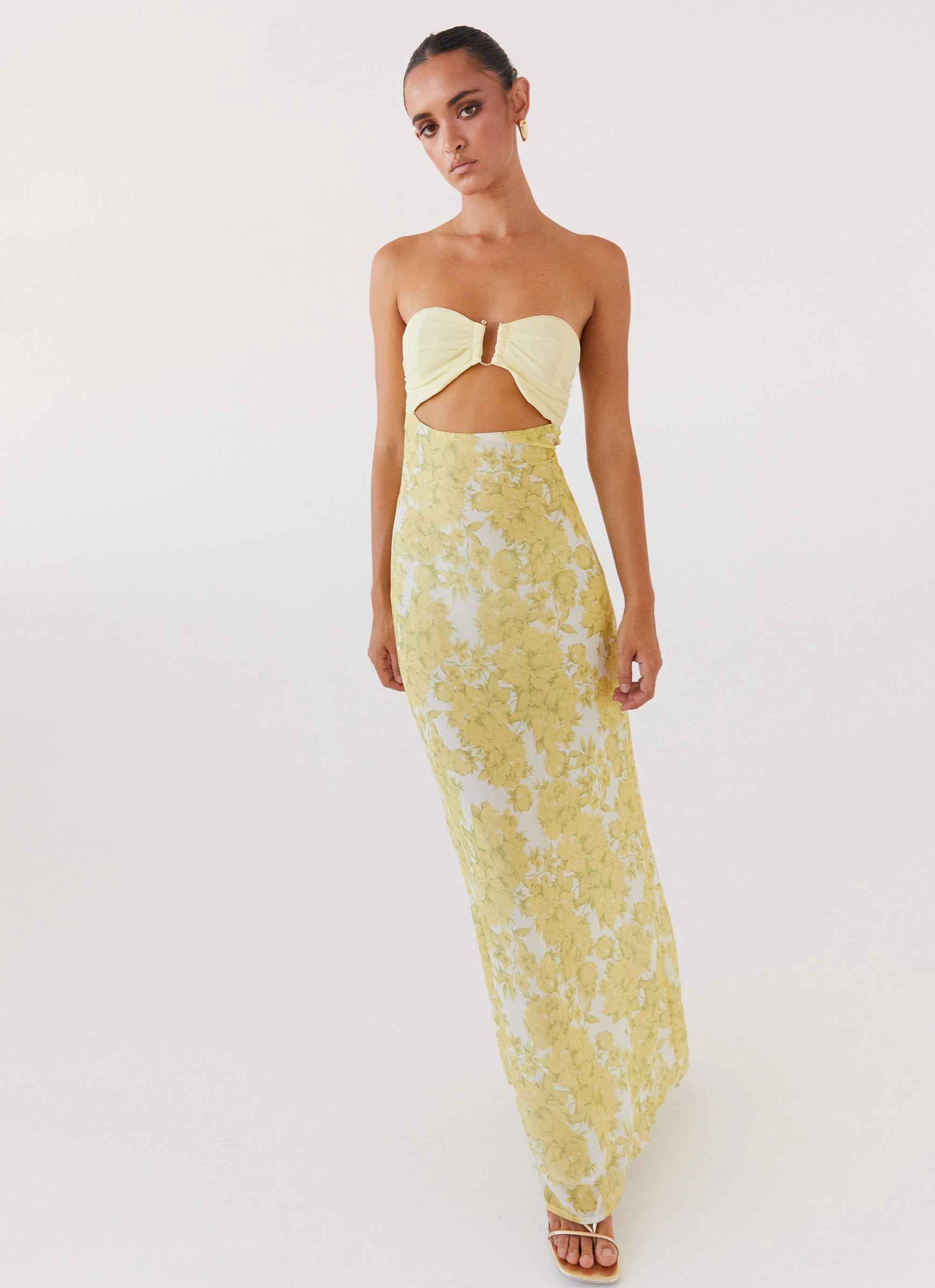 Tropicana Maxi Dress - Daffodil Pure Tone Draped Layer