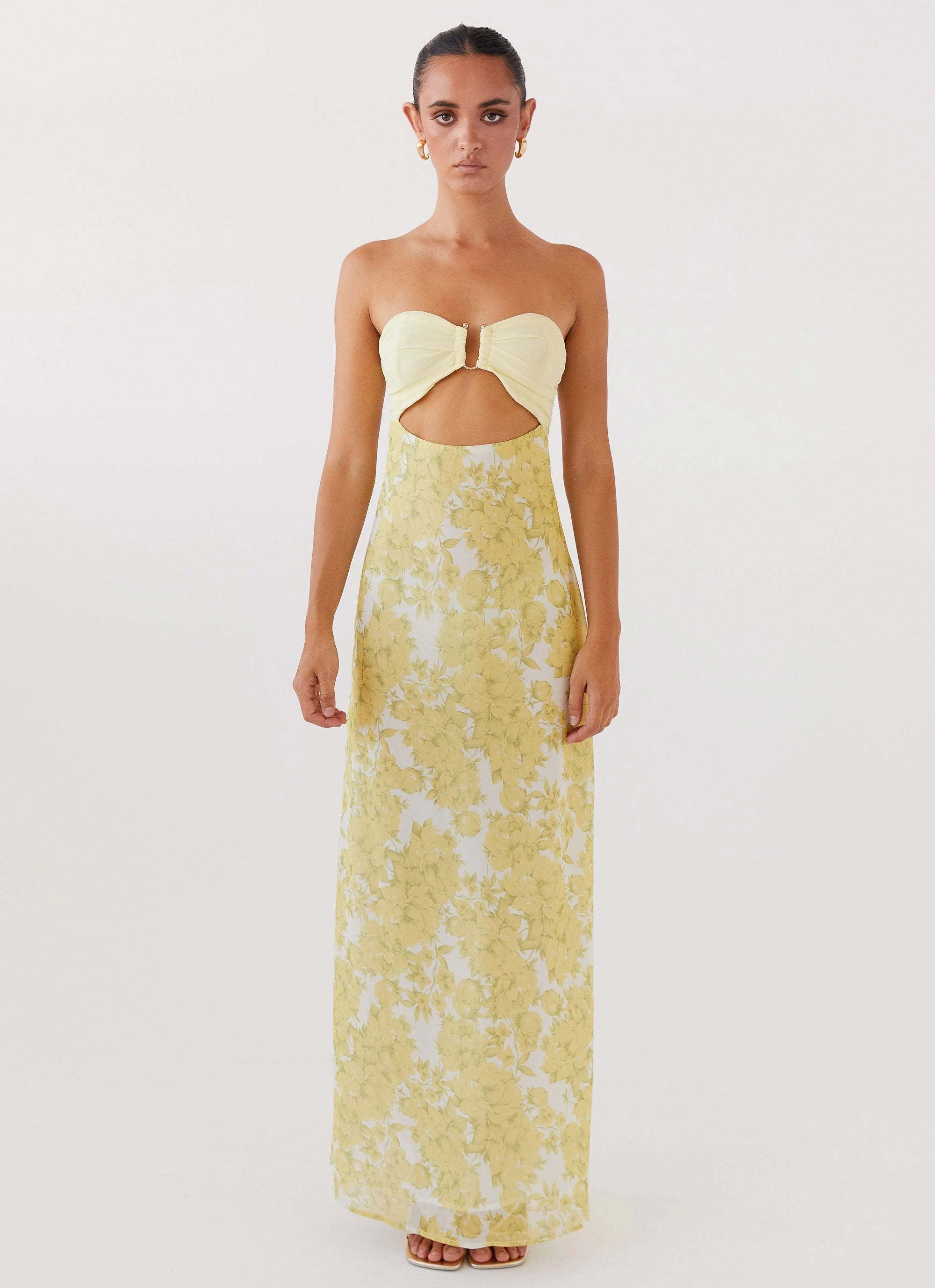 Tropicana Maxi Dress - Daffodil Sleek Comfort