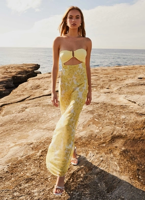 Tropicana Maxi Dress - Daffodil Korean Mood
