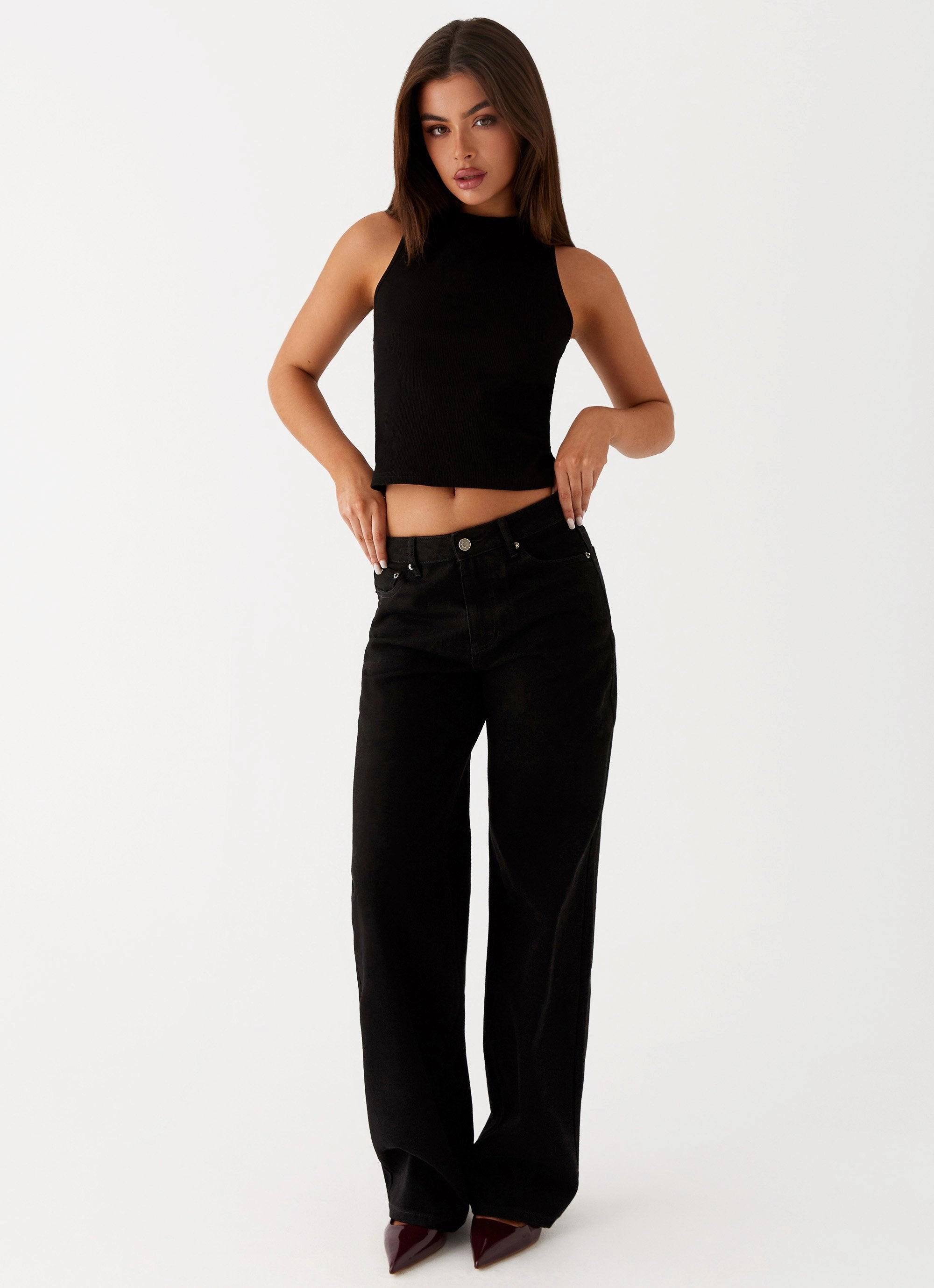 Casual Edge Casual Must-Have Keanna Low Rise Denim Jeans - Black