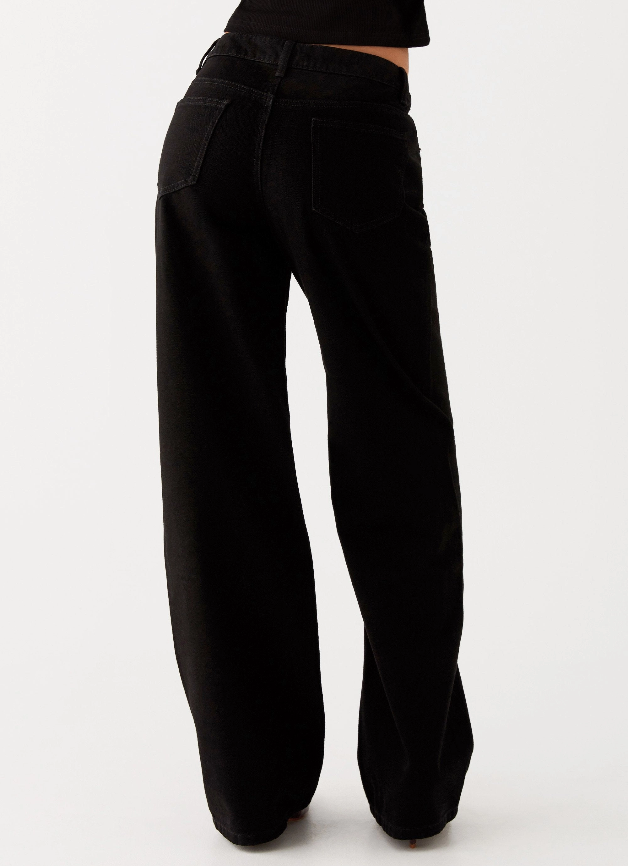 Keanna Low Rise Denim Jeans - Black Breathable Comfort