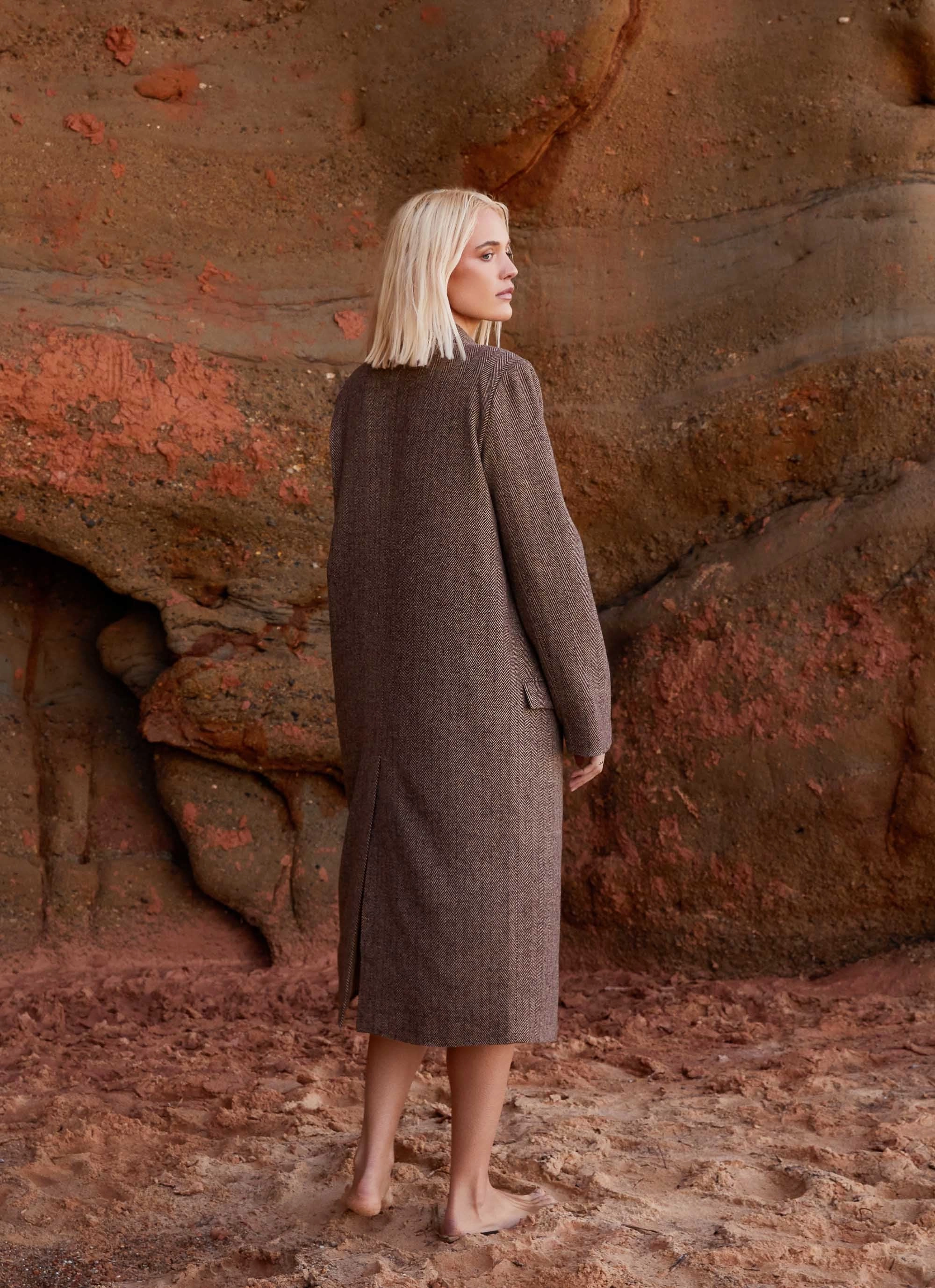 Since Way Back Longline Coat - Brown Detachable Layers Lightweight Thermal Tech