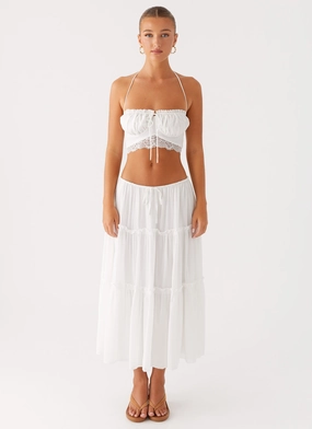 Evi Midi Skirt - Ivory Breathable Lining