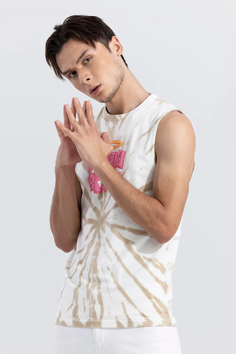 EvoEdge Beige Sleeveless T-Shirt