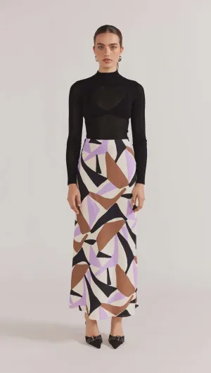 Evoke Bias Midi Skirt