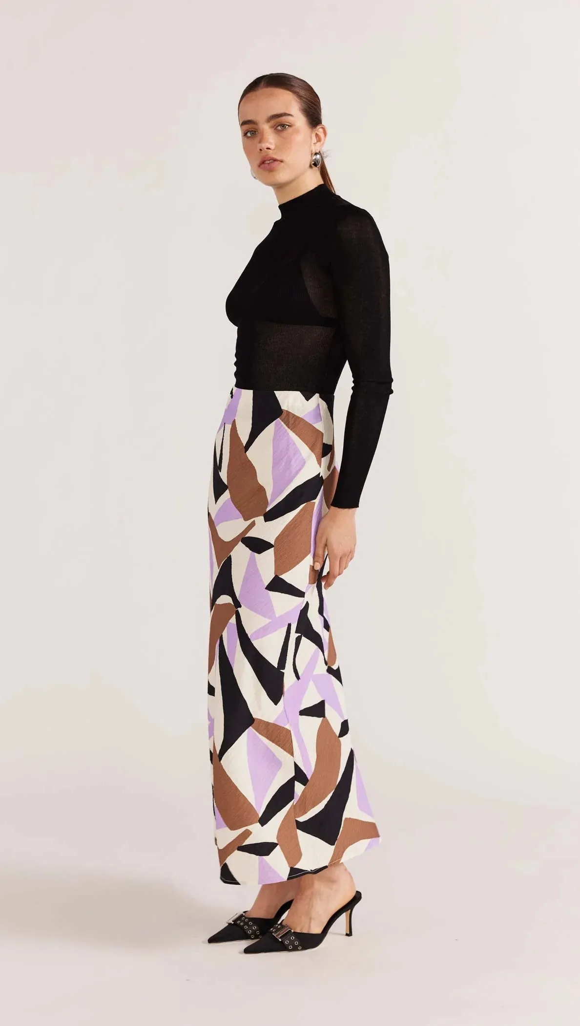 Evoke Bias Midi Skirt