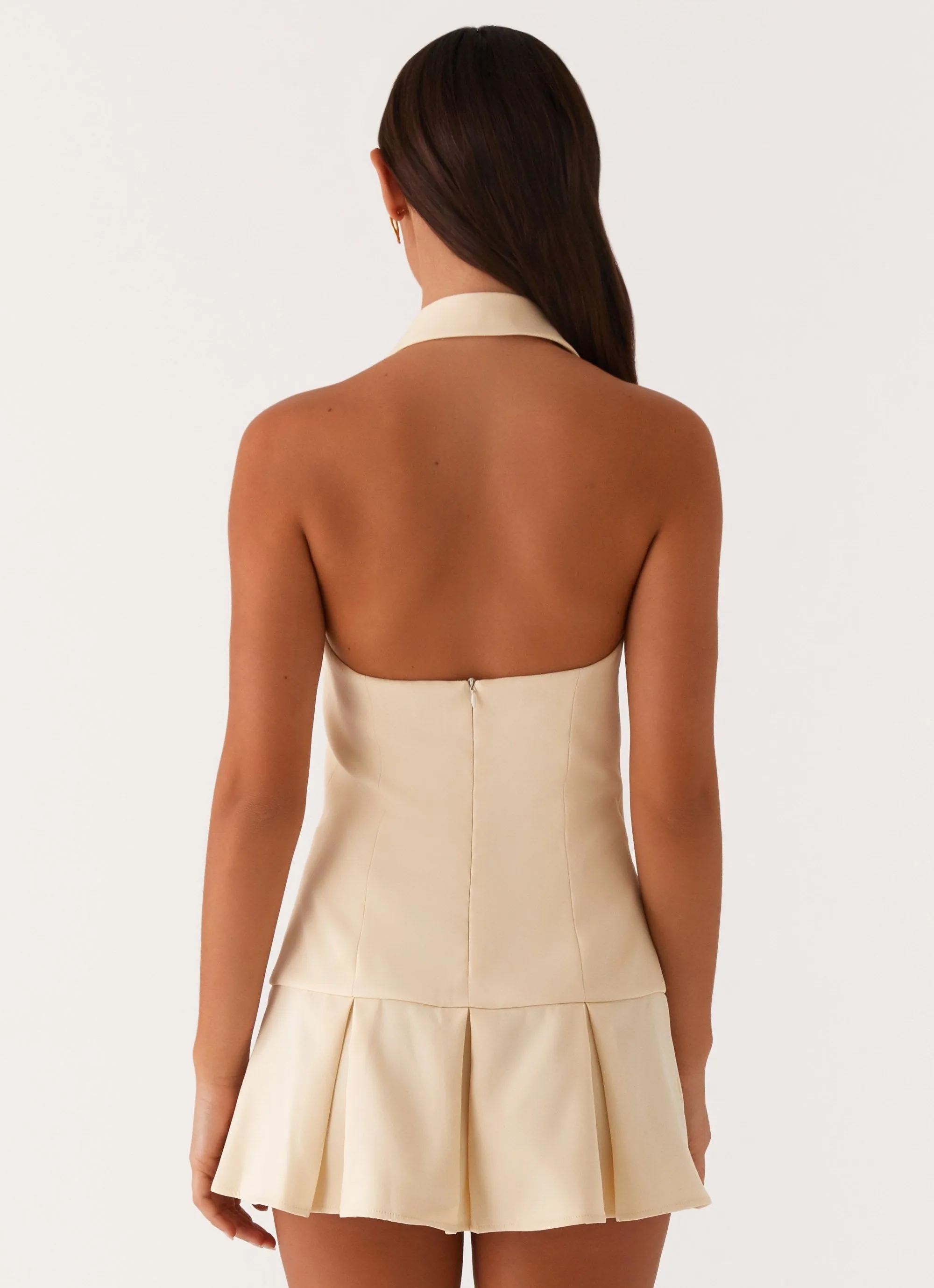 Classic knee-length dress Payton Mini Dress - Lemon