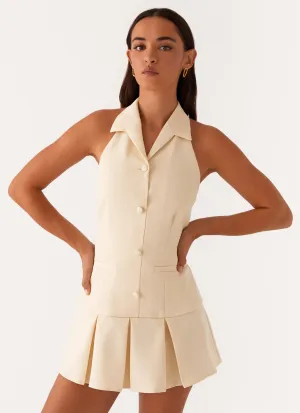 Sleek Appearance Payton Mini Dress - Lemon