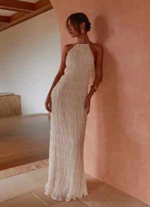 Aullie Maxi Dress - Ivory Charming Fit Daily Ready