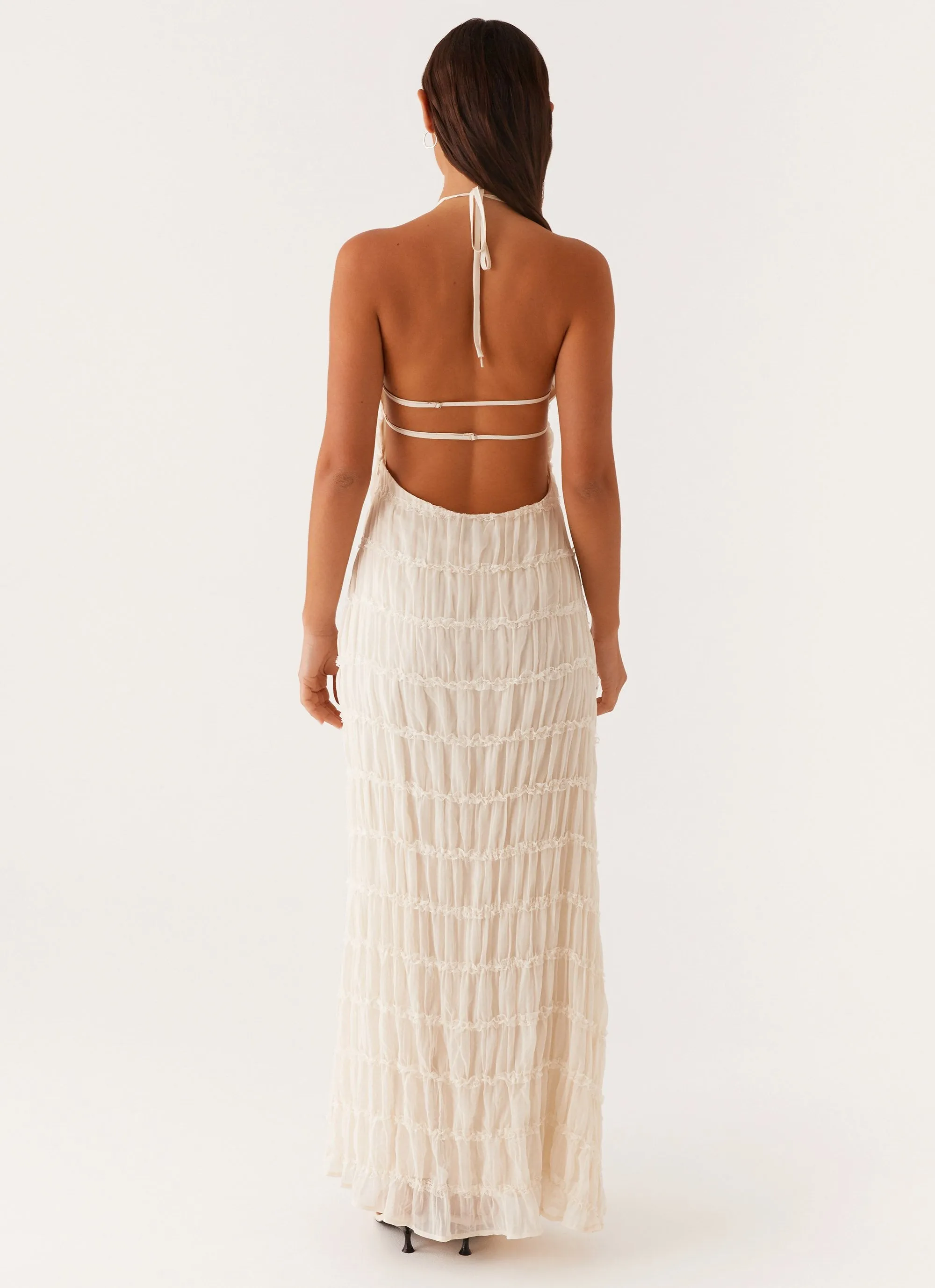 Lace Ease Classic Cut Aullie Maxi Dress - Ivory