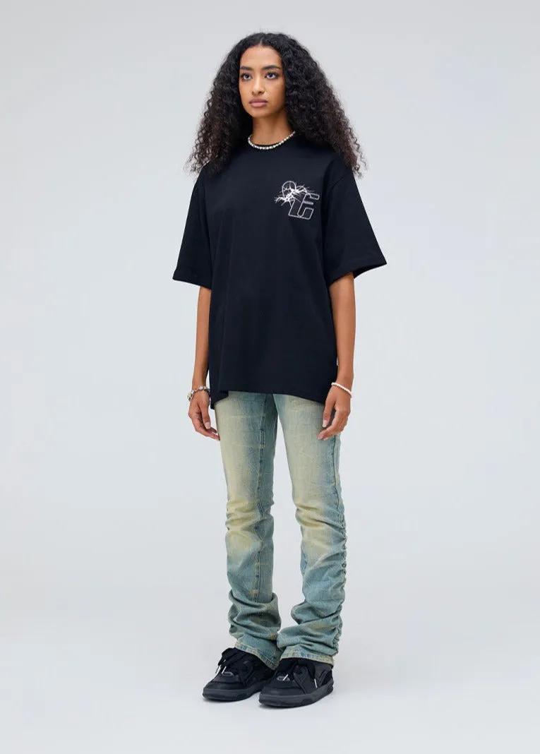 Extreme Aesthetic Logo Print Cotton T-Shirt