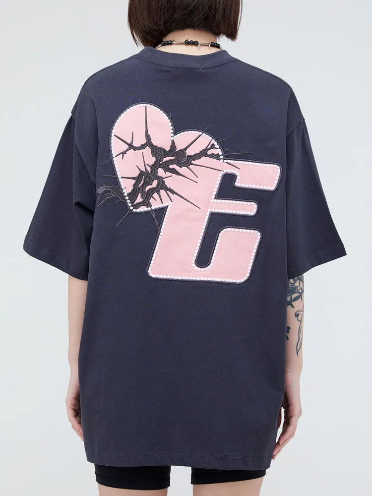 Extreme Aesthetic Logo Print Cotton T-Shirt