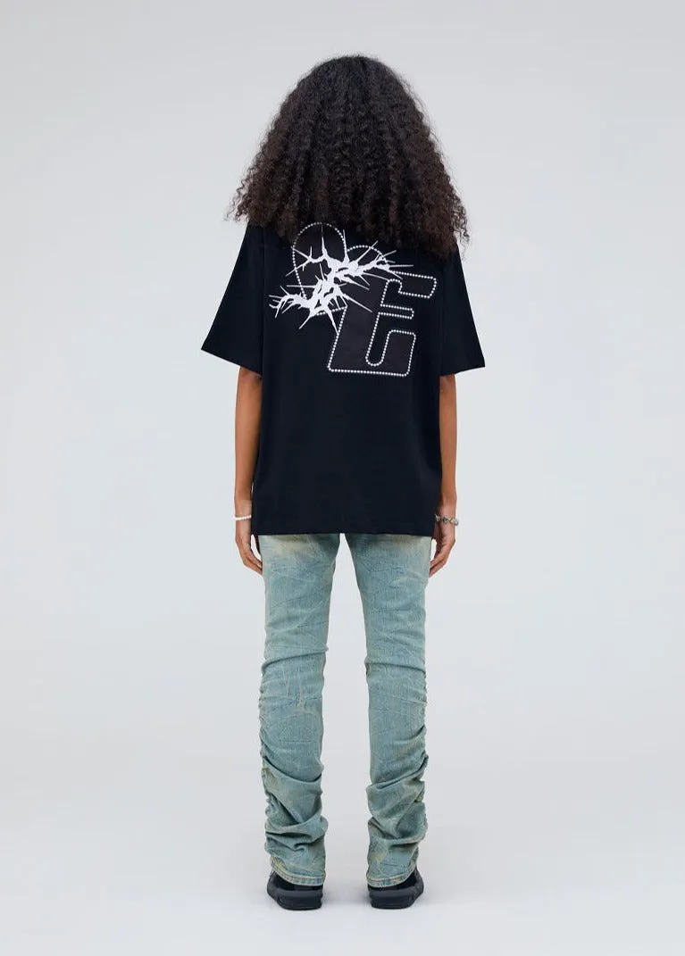 Extreme Aesthetic Logo Print Cotton T-Shirt