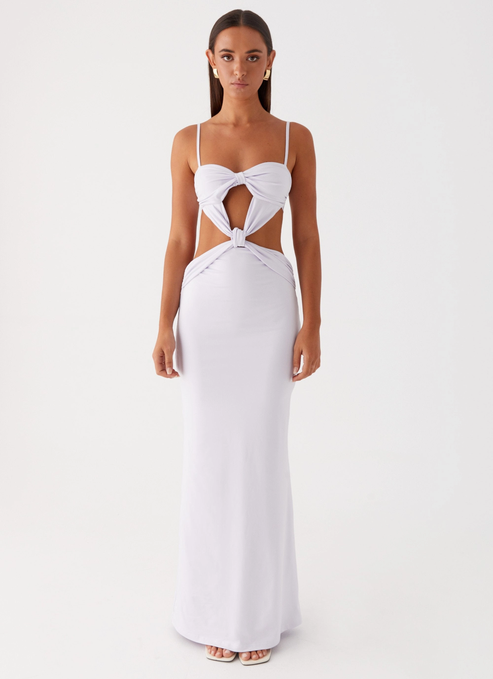Heart And Soul Maxi Dress - Lavender Minimal Detail