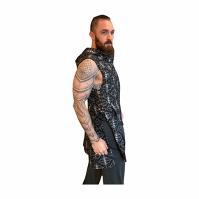 Zaren Tailcoat MeshPanelIntegration Stylish Hoodie