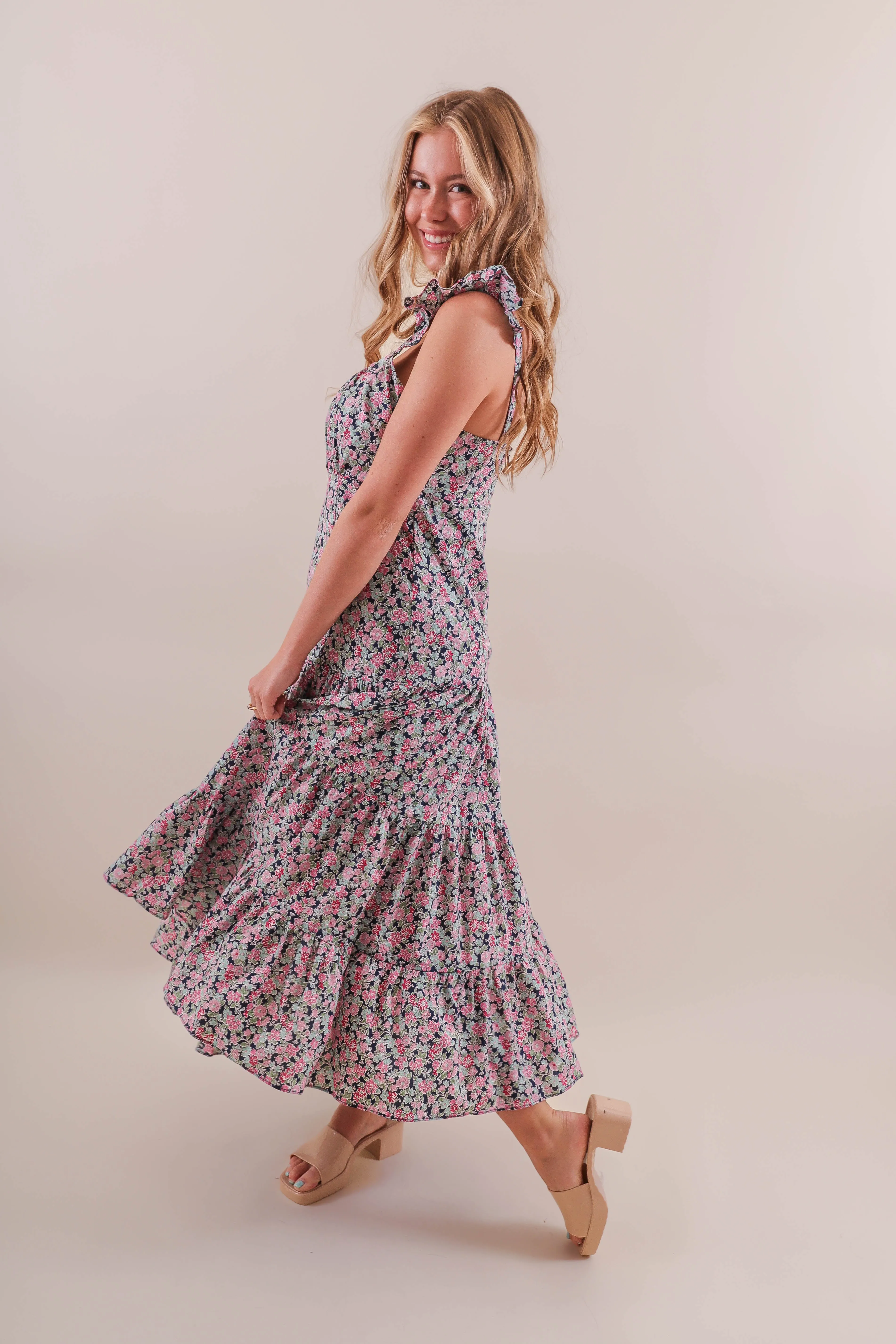 So Matter of Fact Maxi Dress Soft Mesh Subtle Charm