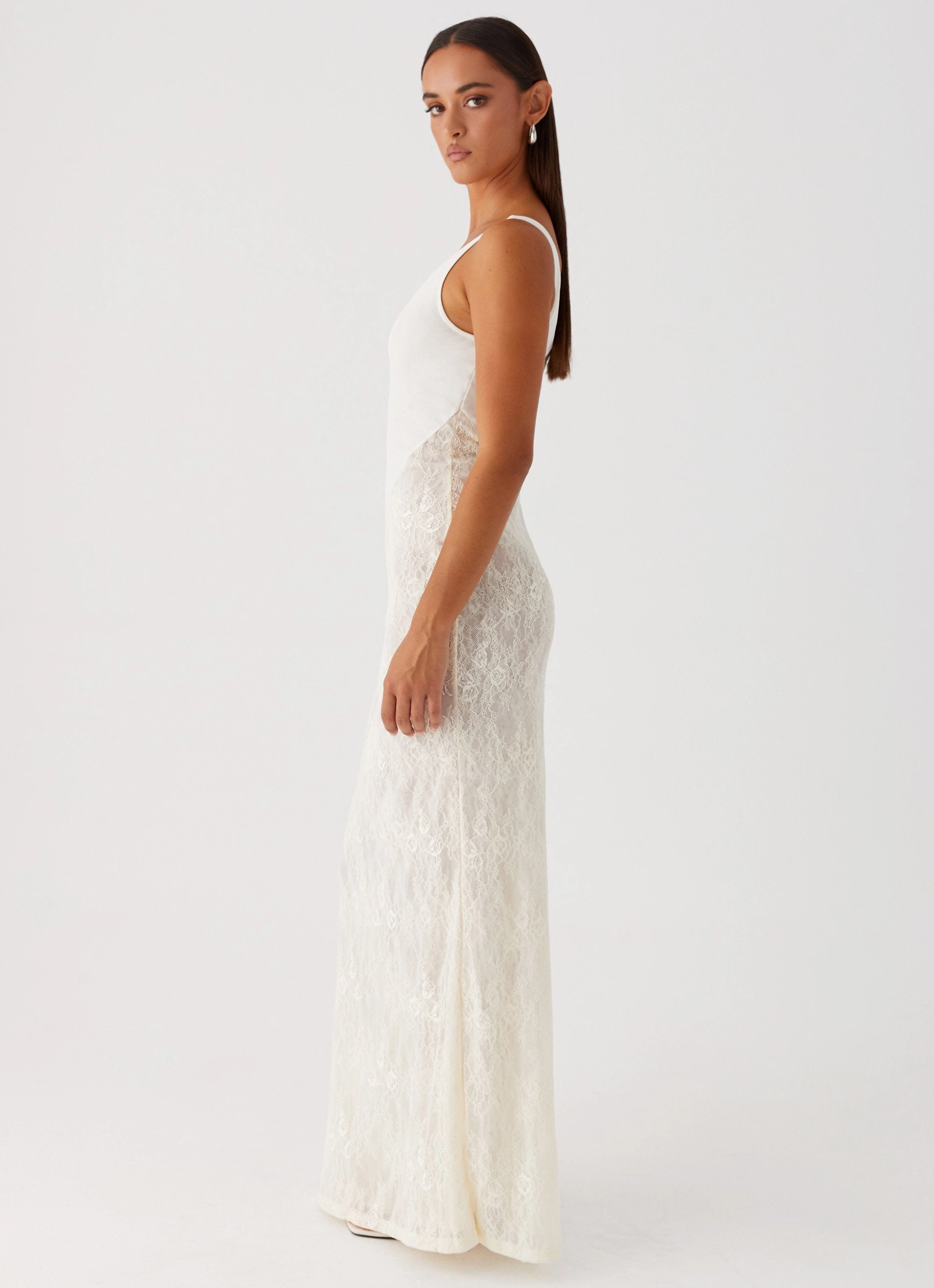 Twilight Dreams Maxi Dress - Ivory Linen Vibe Rooftop-Event