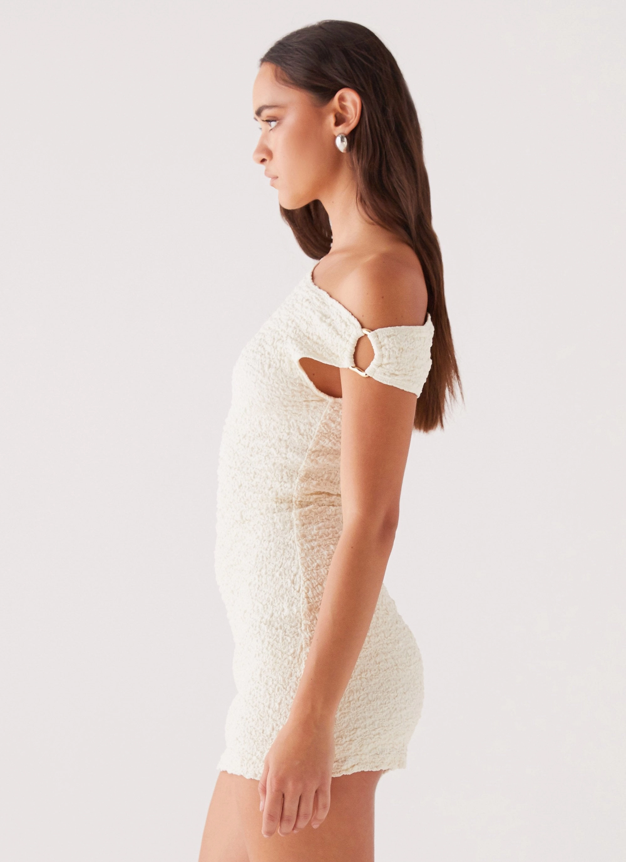 Versatile occasion dress Lightweight Farah Off Shoulder Mini Dress - White