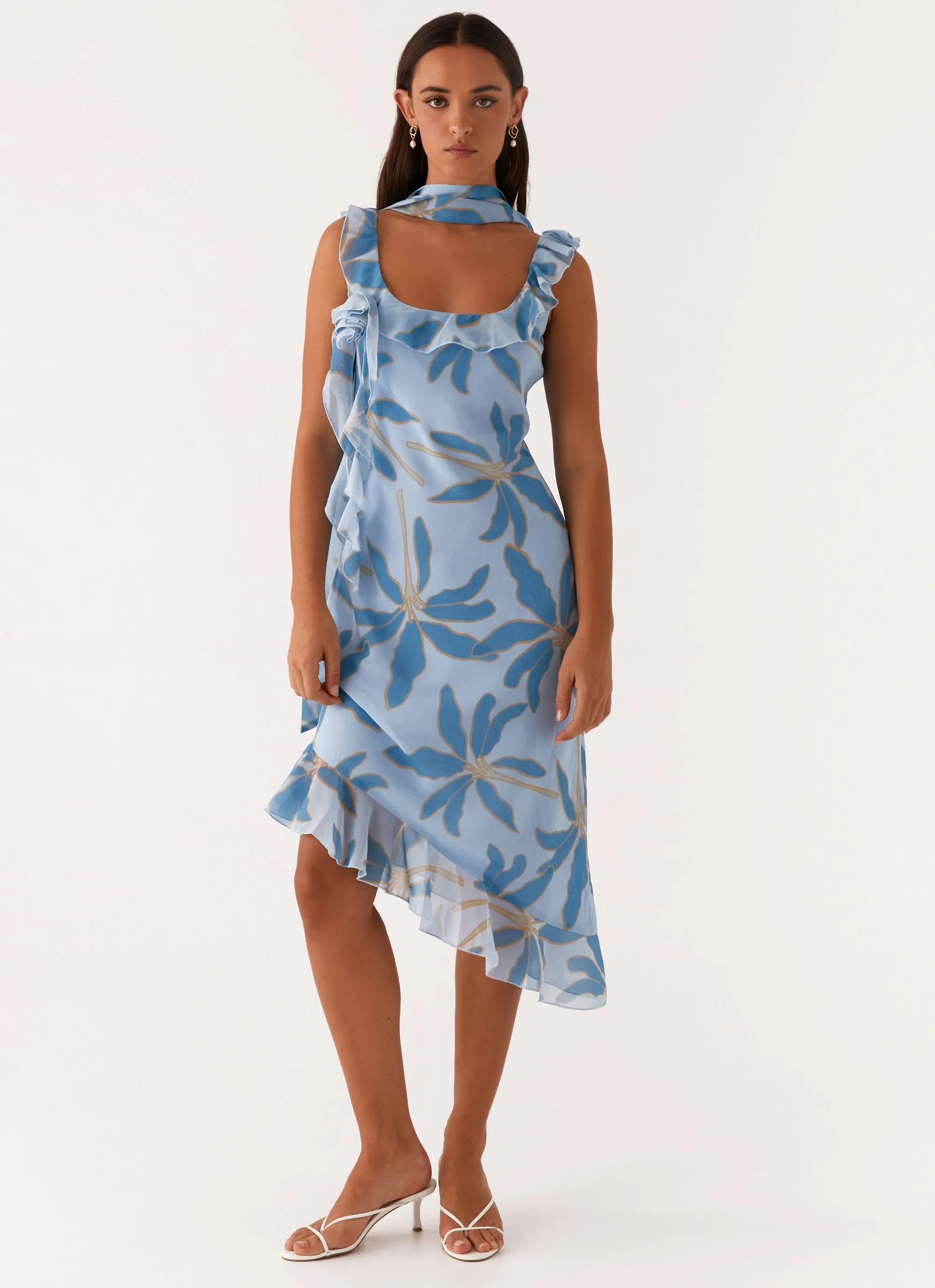 Polite Color Fariday Midi Dress - Opulent Blue