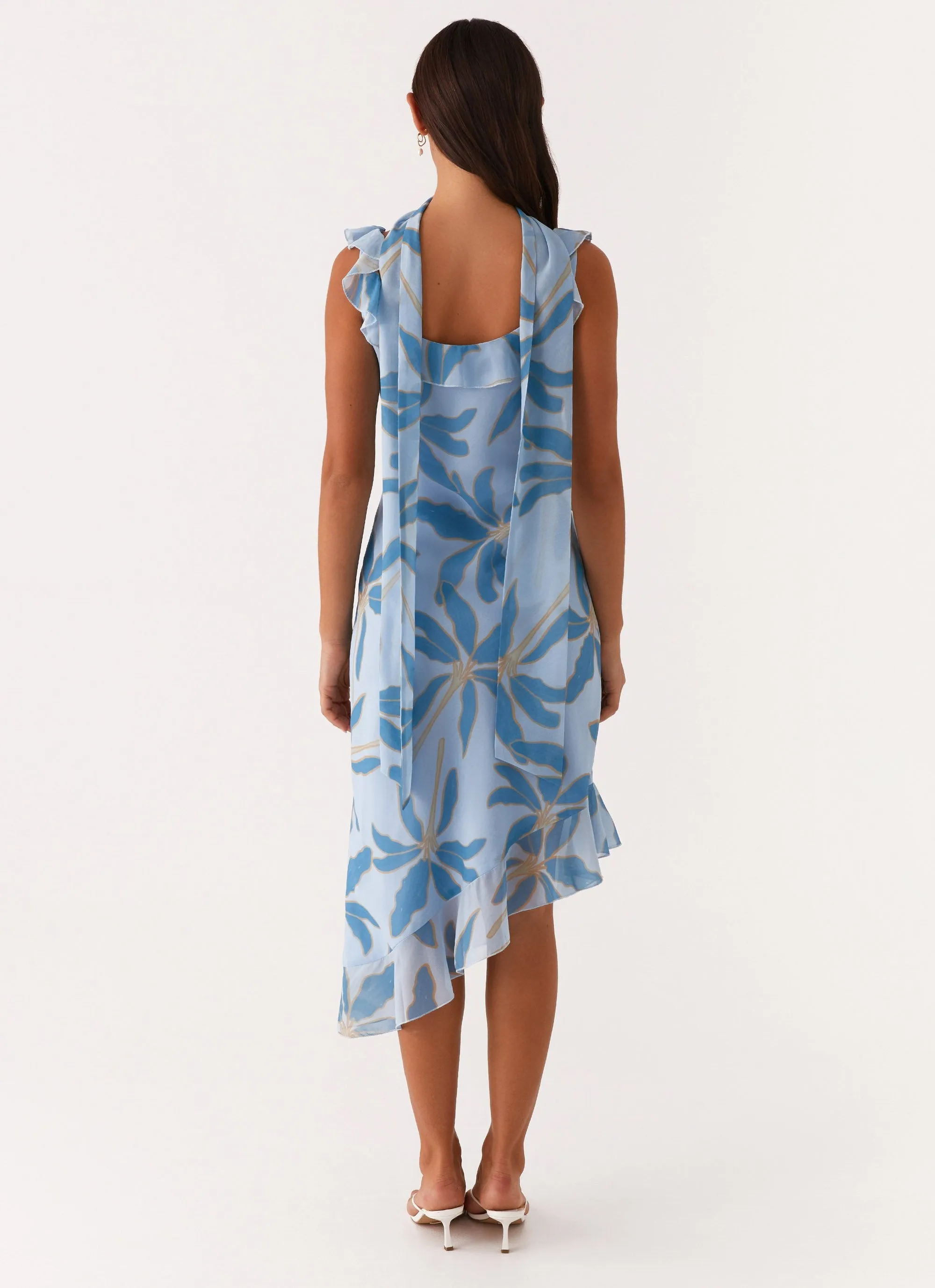 Fariday Midi Dress - Opulent Blue Sleek and Flattering