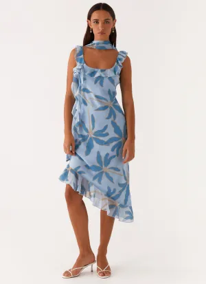 Polite Color Fariday Midi Dress - Opulent Blue
