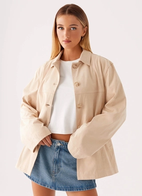 Farley Jacket - Tan Reflective Detailing