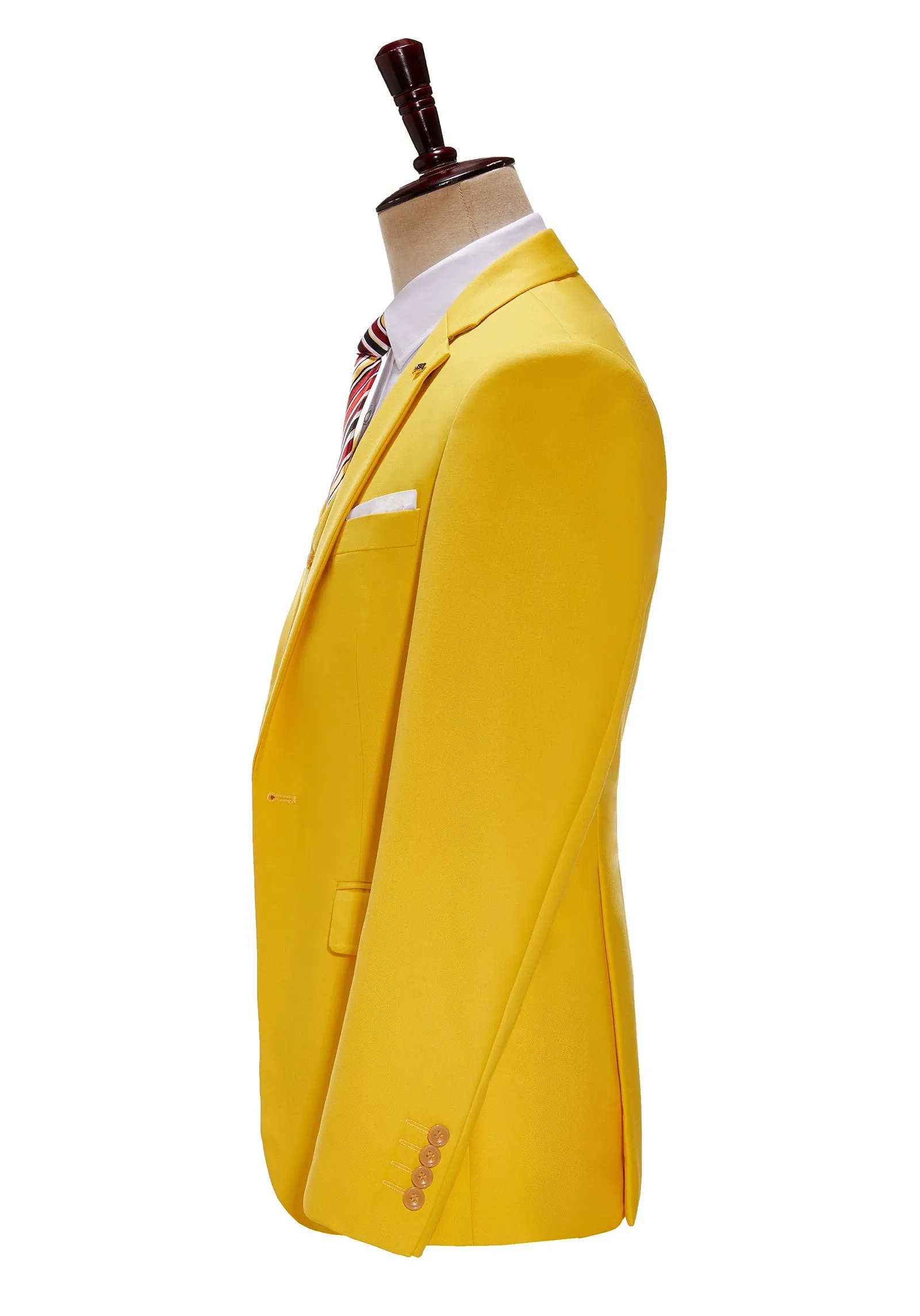Fashion 3 Pieces Mens Suit Flat Notch Lapel Tuxedos For Wedding (Blazer vest Pants)