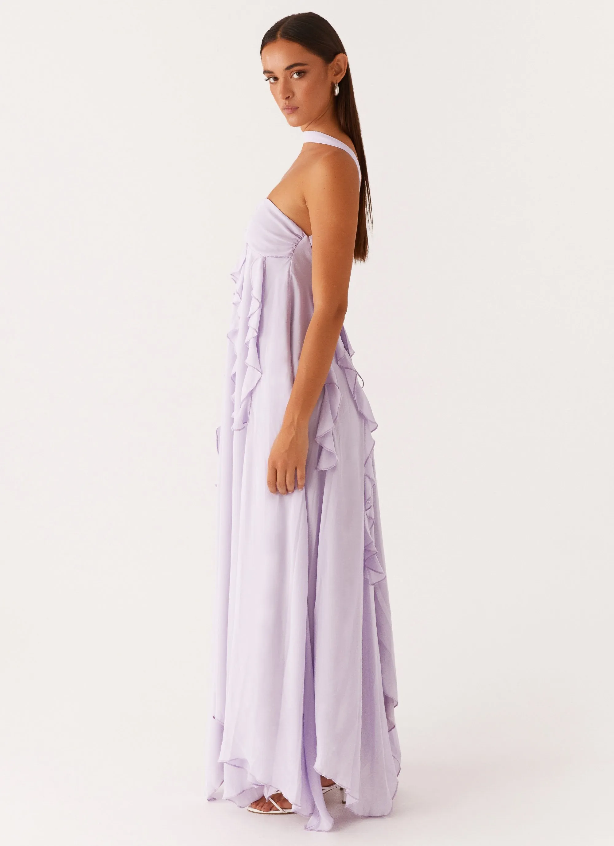 Florence Maxi Dress - Lilac Clean Texture Unisex Option