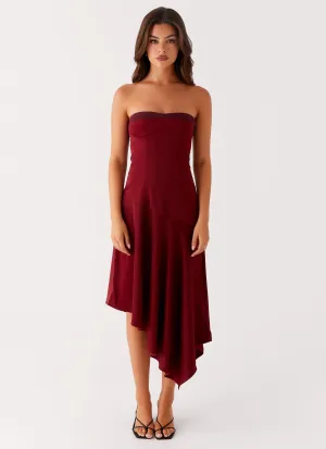 Fashionable Cut Matisse Midi Dress - Red