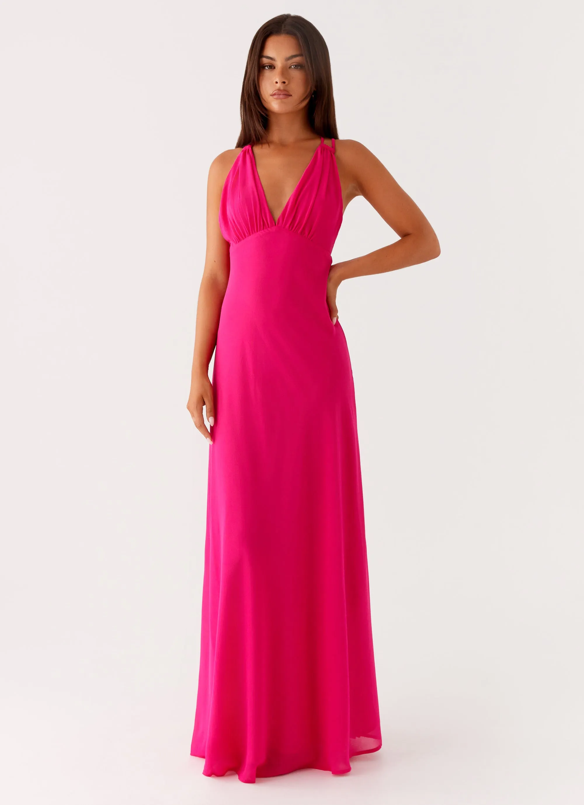 Kacia Maxi Dress - Fuchsia Grass Soft