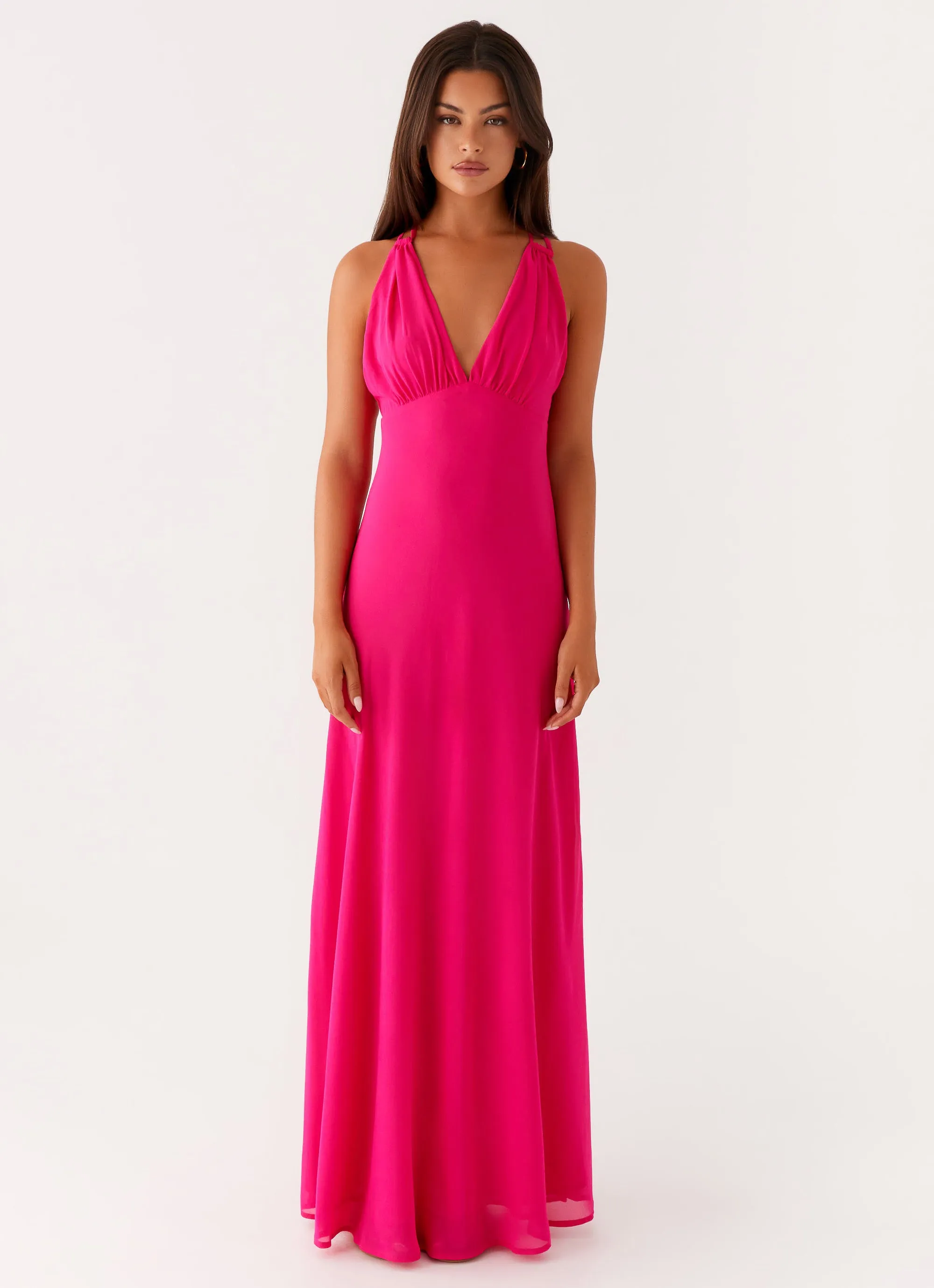 Kacia Maxi Dress - Fuchsia Office Cool