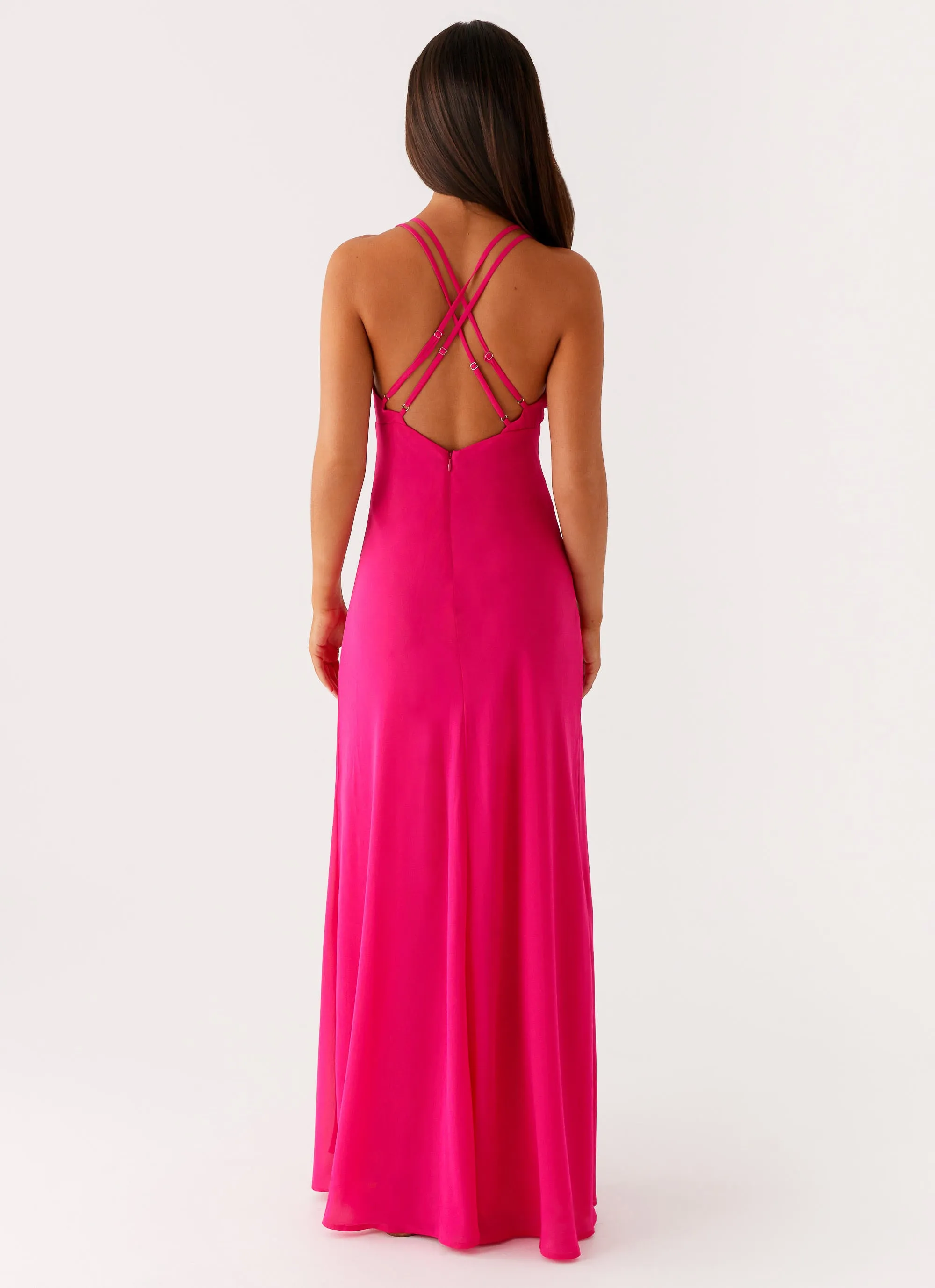 Kacia Maxi Dress - Fuchsia Romantic Mood