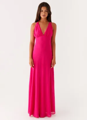 Kacia Maxi Dress - Fuchsia Office Cool