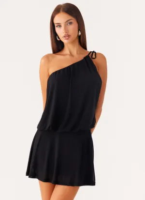 Makes Sense Mini Dress - Black Relax Line Casual Silhouette